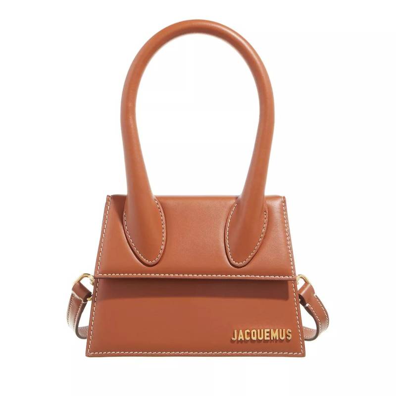 Jacquemus Henkeltasche - Le Chiquito Moyen Top Handle Bag Leather - Gr. unisize - in Cognacbraun - für Damen von Jacquemus