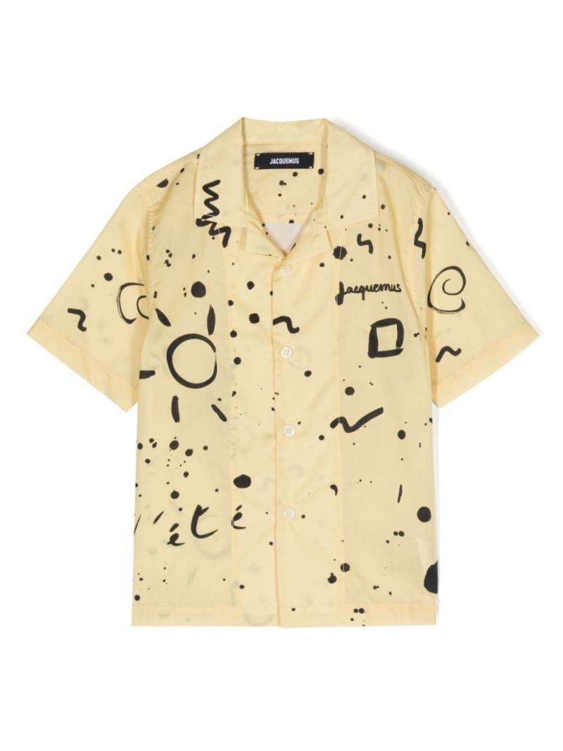 Jacquemus Jean abstract-print shirt - Yellow von Jacquemus