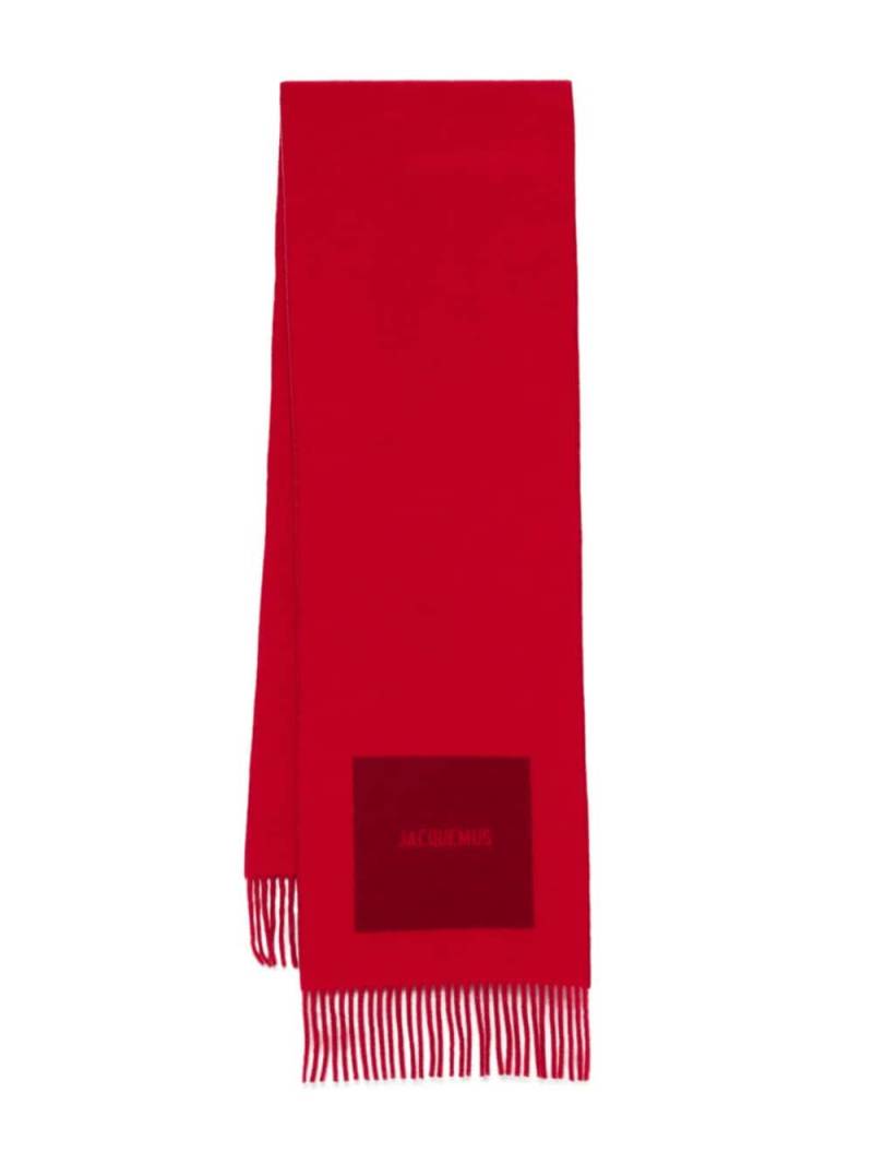 Jacquemus L'Echarpe Rond Carre scarf - Red von Jacquemus