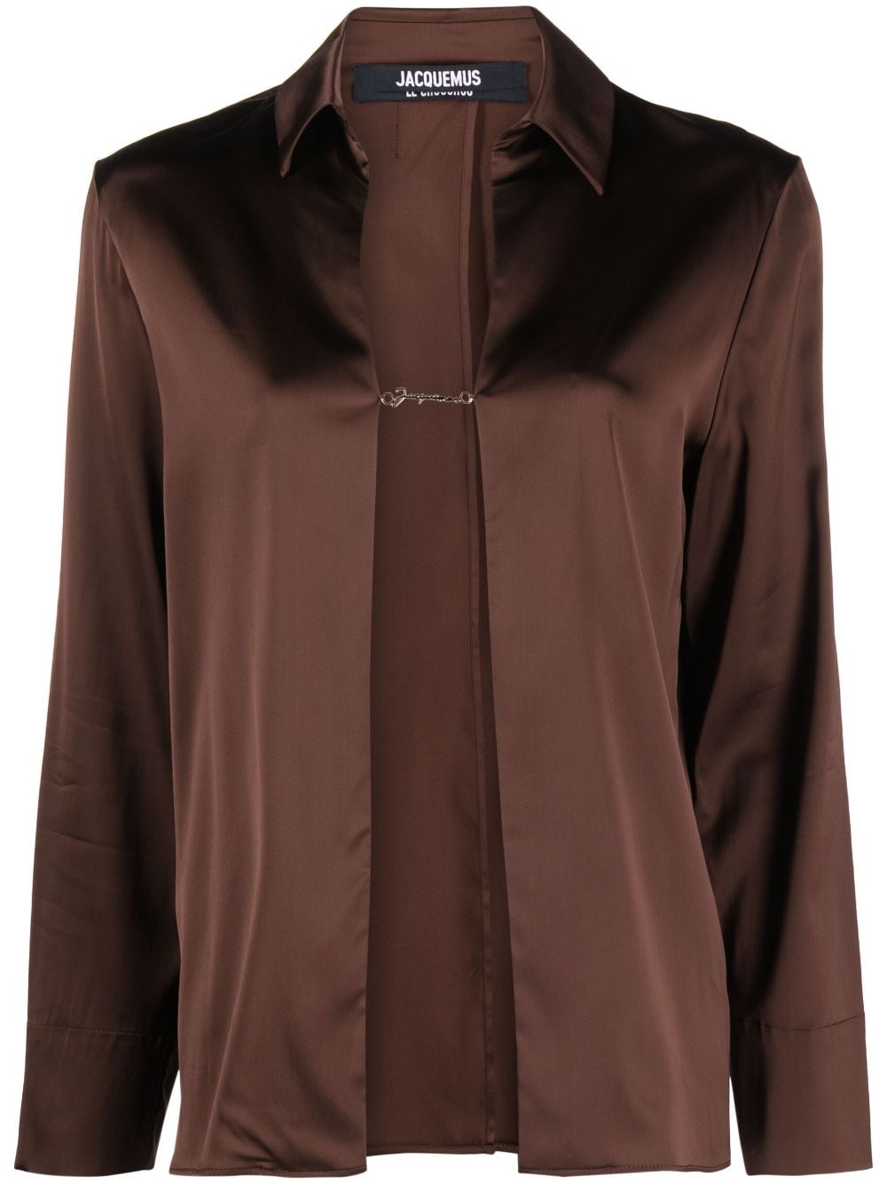 Jacquemus La Chemise Notte satin shirt - Brown von Jacquemus