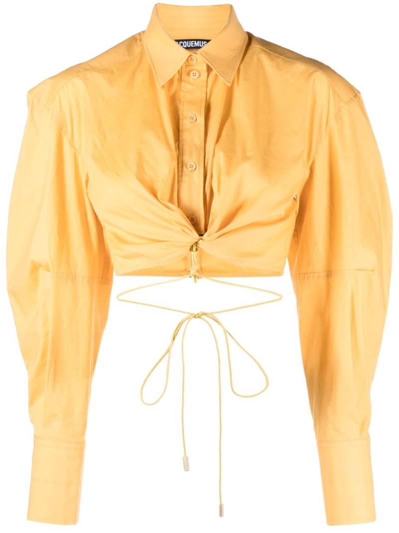 Jacquemus La Chemise Plidao cropped shirt - Yellow von Jacquemus