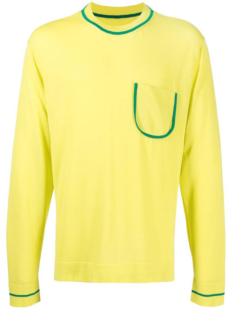 Jacquemus La Maille Marino contrast-trim jumper - Yellow von Jacquemus