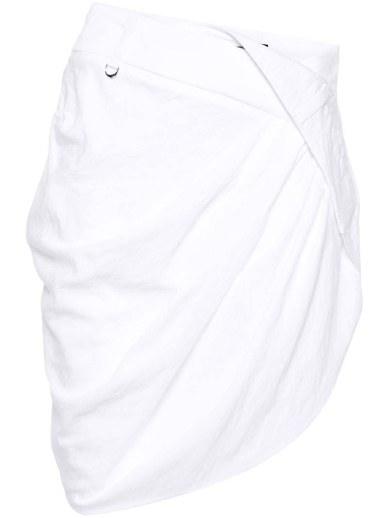 Jacquemus La Mini Jupe Saudade draped miniskirt - White von Jacquemus