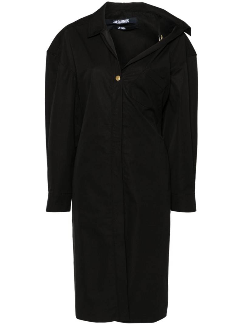 Jacquemus La Robe Chemise midi dress - Black von Jacquemus