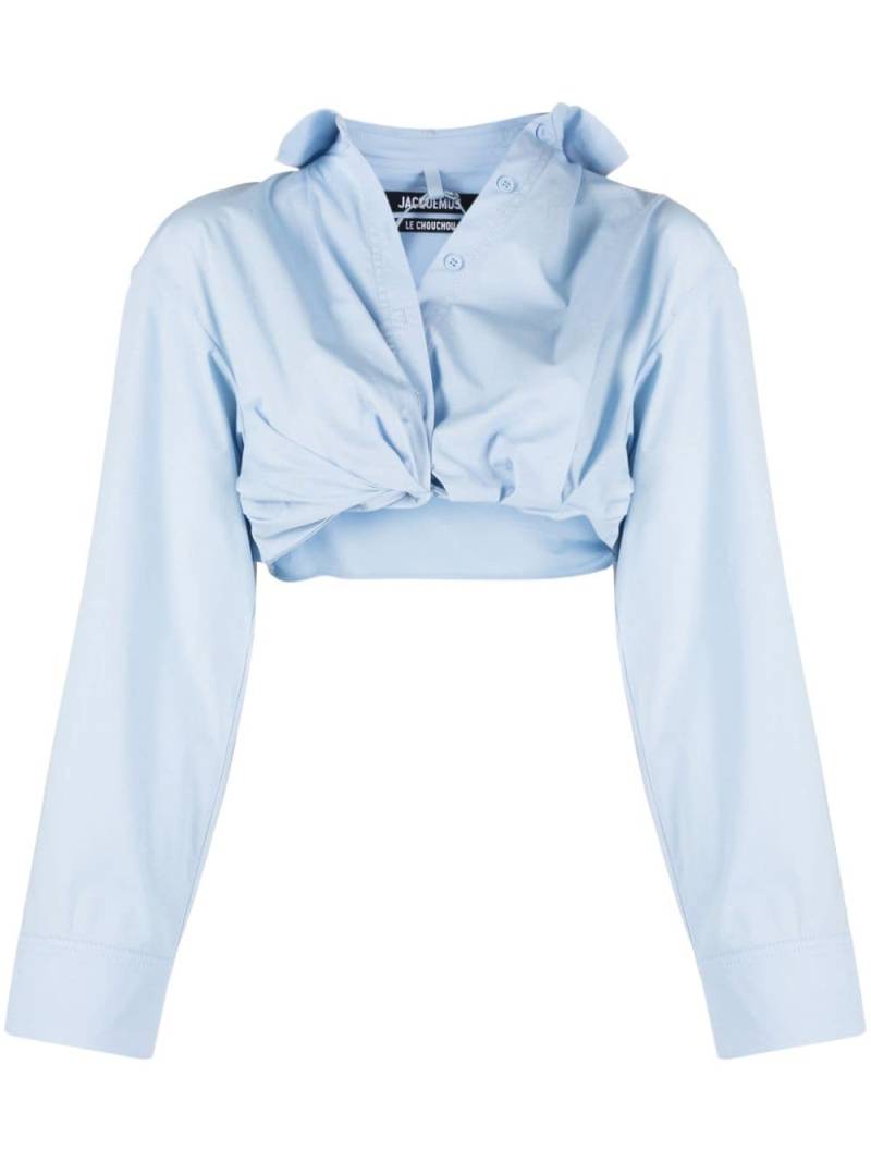 Jacquemus La chemise Bahia asymmetric shirt - Blue von Jacquemus