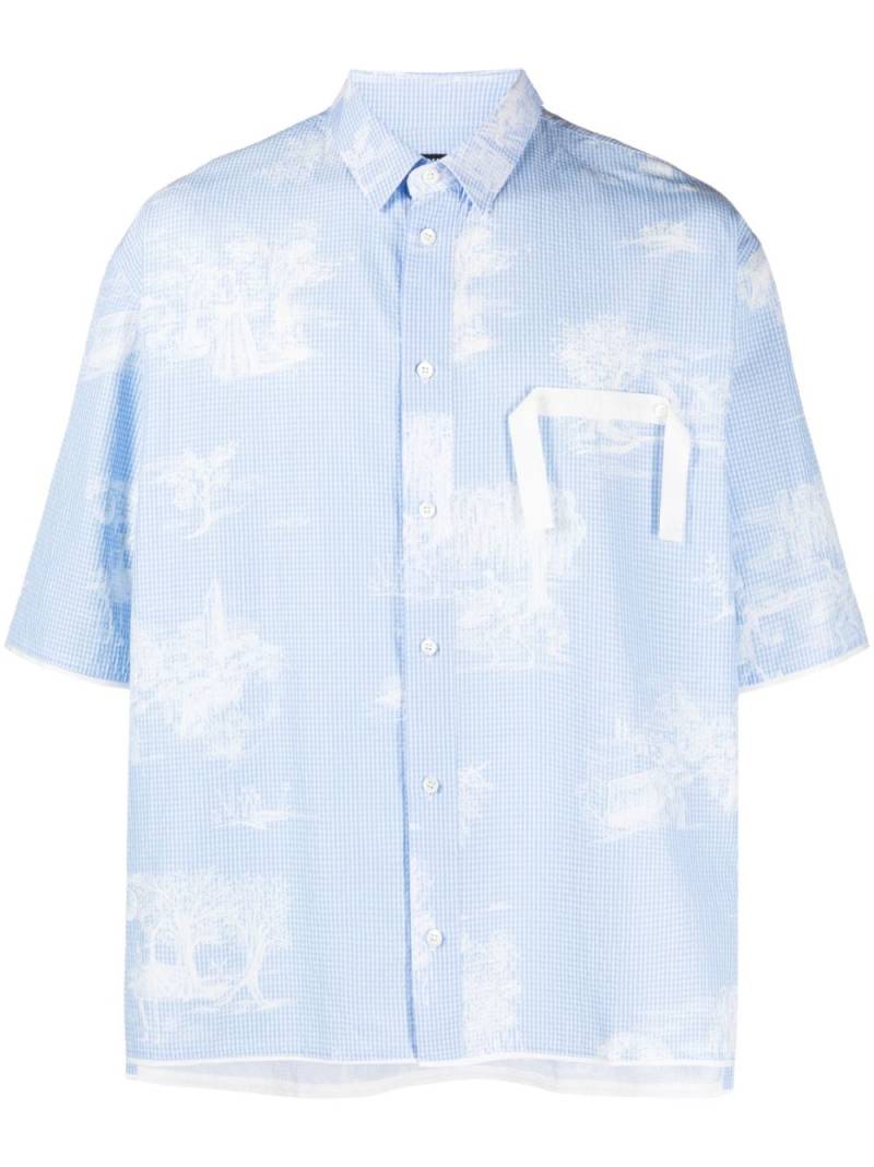 Jacquemus La chemise Cabri toile de Jouy shirt - Blue von Jacquemus