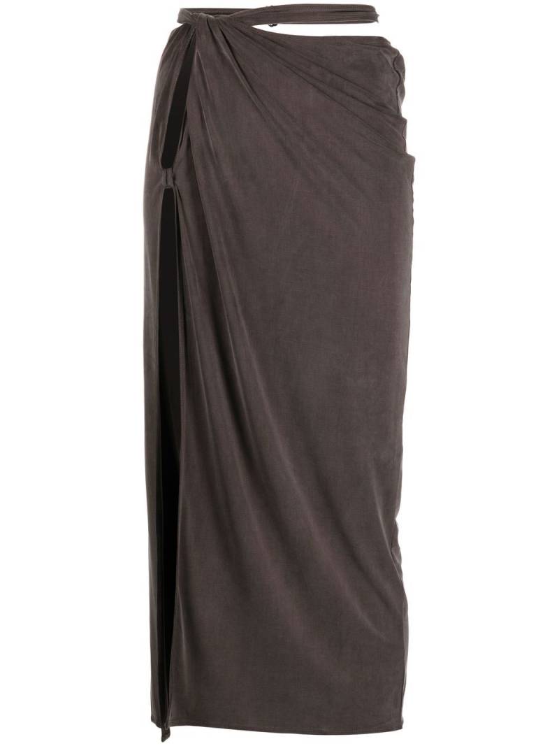 Jacquemus La jupe Espelho cut-out draped skirt - Brown von Jacquemus