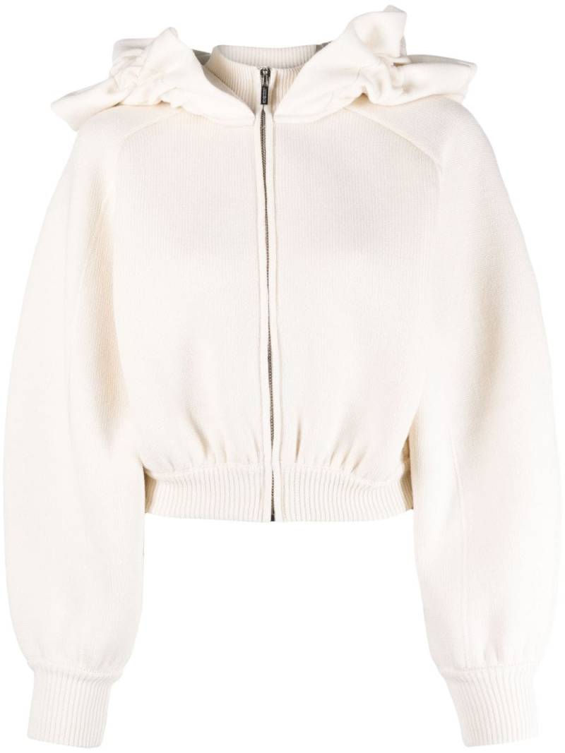 Jacquemus La Maille Crinoline ruffled hoodie - Neutrals von Jacquemus