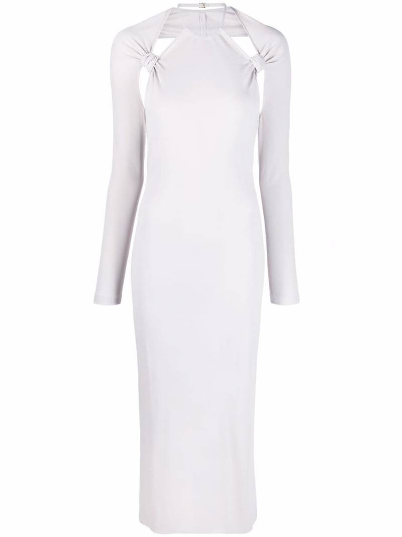 Jacquemus La robe Nodi knotted cut-out dress. - Grey von Jacquemus