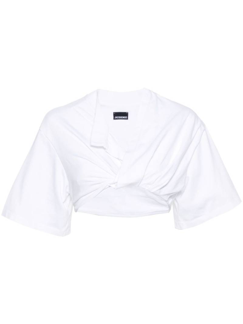 Jacquemus Le Bahia Court cotton T-shirt - White von Jacquemus