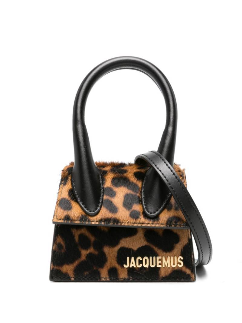 Jacquemus Le Chiquito cheetah-print mini bag - Brown von Jacquemus