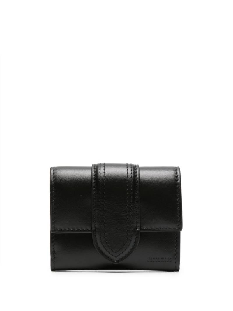 Jacquemus Le Compact Bambino leather wallet - Black von Jacquemus