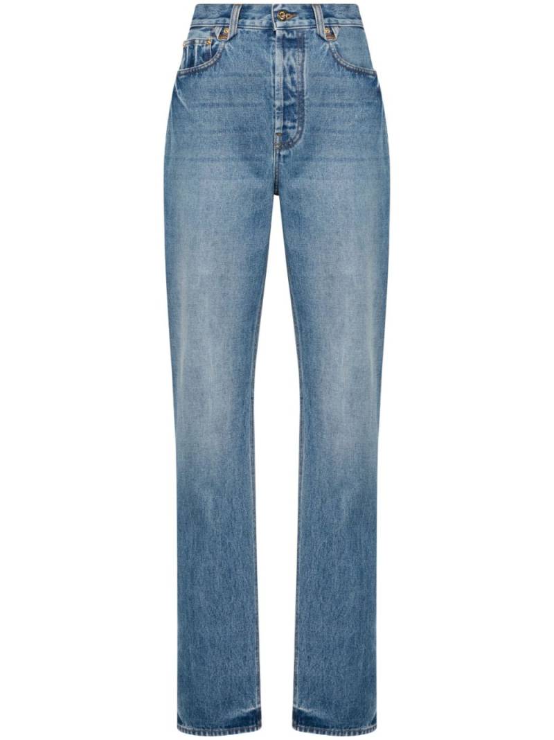 Jacquemus Le De-Nimes Droit high-rise straight jeans - Blue von Jacquemus