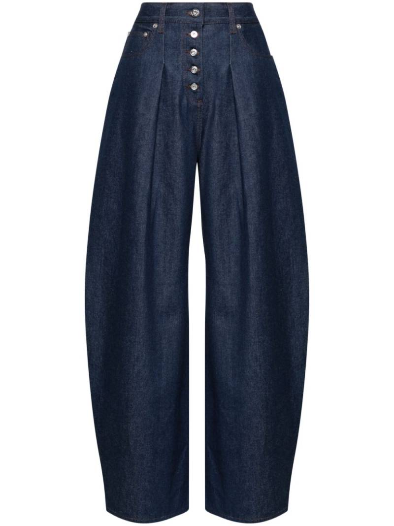 Jacquemus Le De-Nimes Ovalo mid-rise wide-leg jeans - Blue von Jacquemus