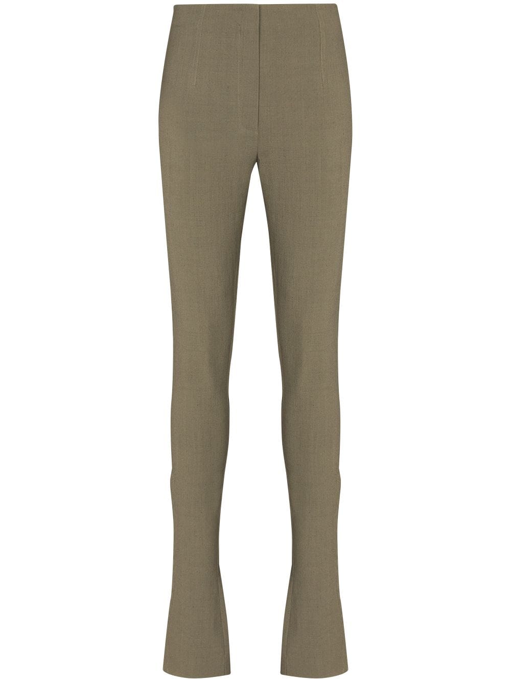 Jacquemus Le Pantalon Obiou slit-leg trousers - Green von Jacquemus