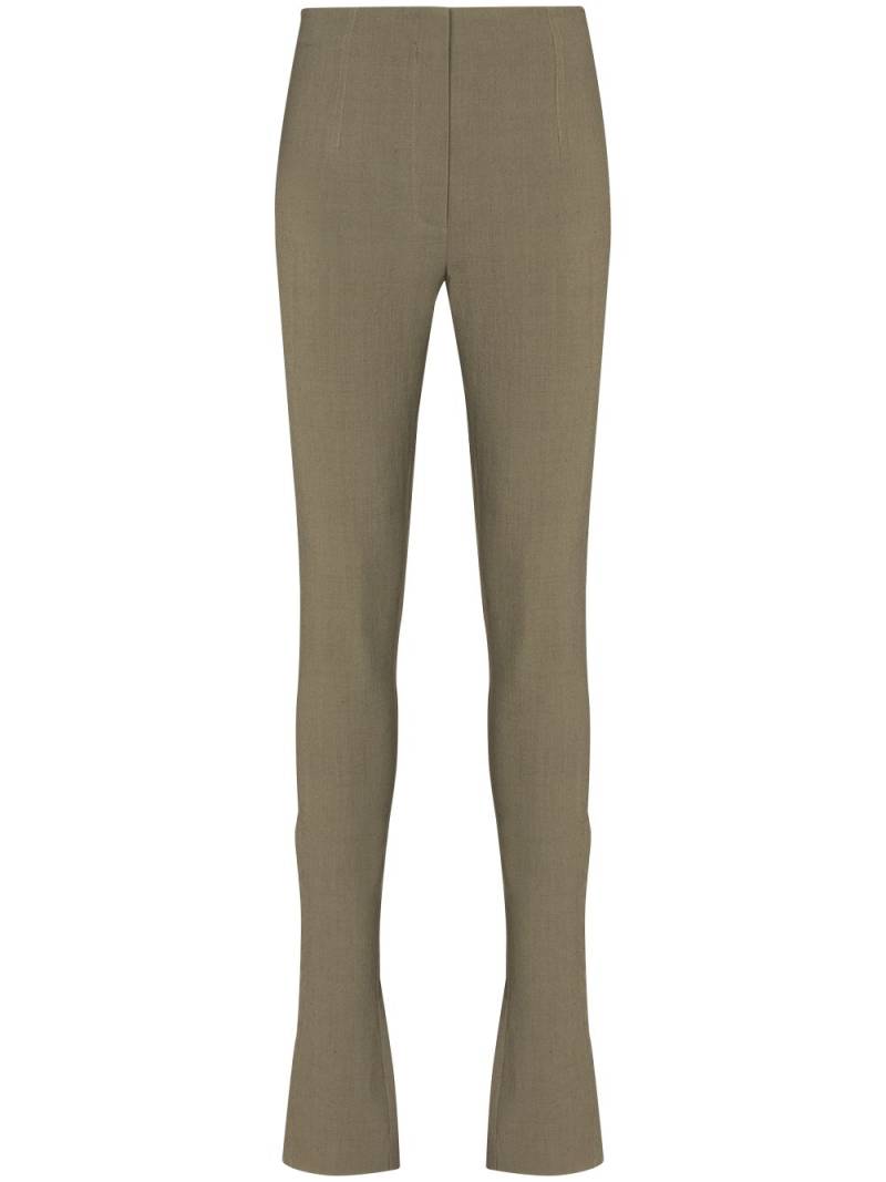 Jacquemus Le Pantalon Obiou slit-leg trousers - Green von Jacquemus