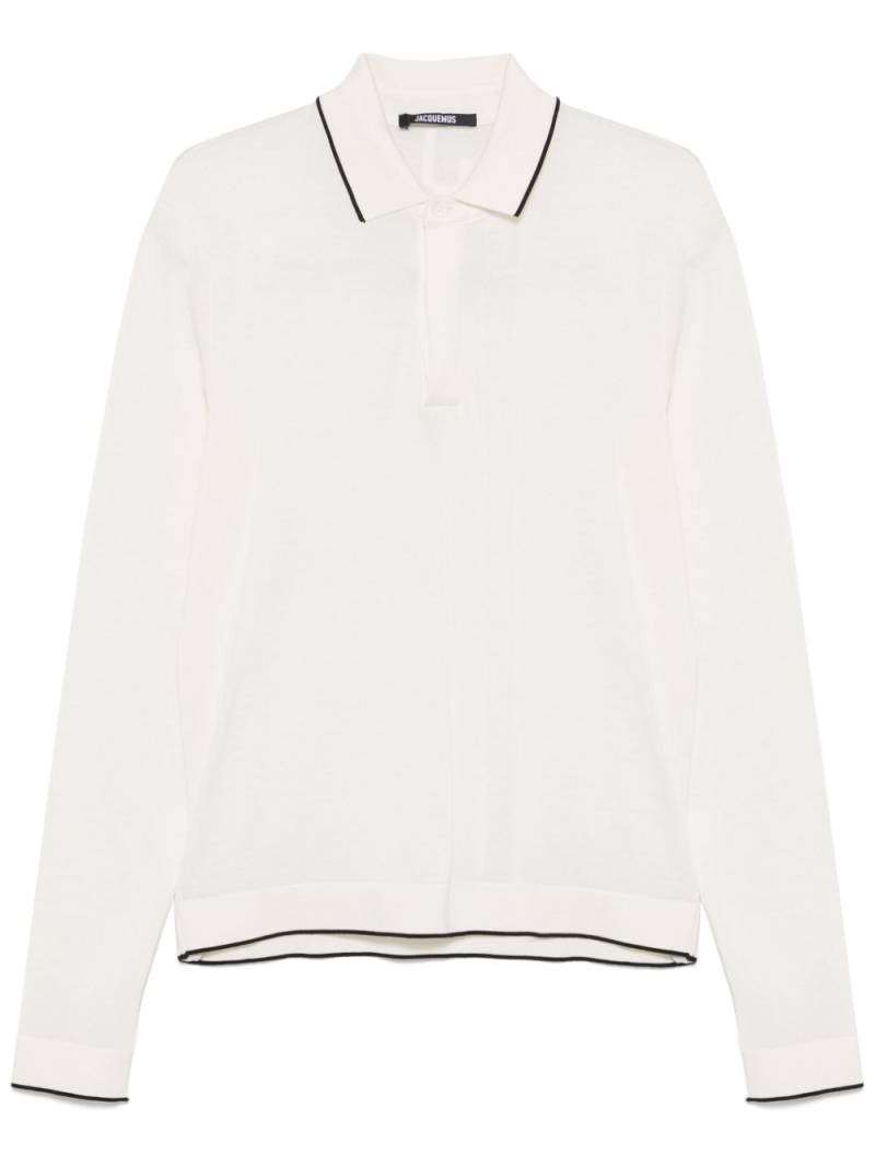 Jacquemus Le Polo Tricot polo shirt - White von Jacquemus