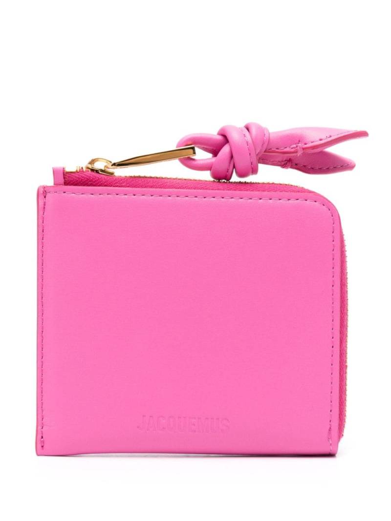 Jacquemus Le Porte-Monnaie Tourni leather wallet - Pink von Jacquemus