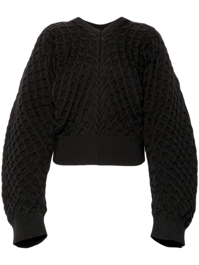 Jacquemus Le Sweater Boule Torsade jumper - Black von Jacquemus