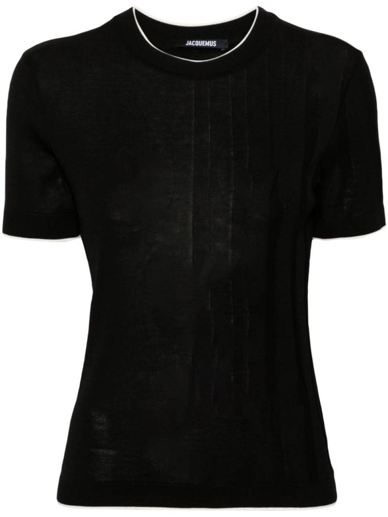 Jacquemus Le T-shirt Tricot knitted top - Black von Jacquemus