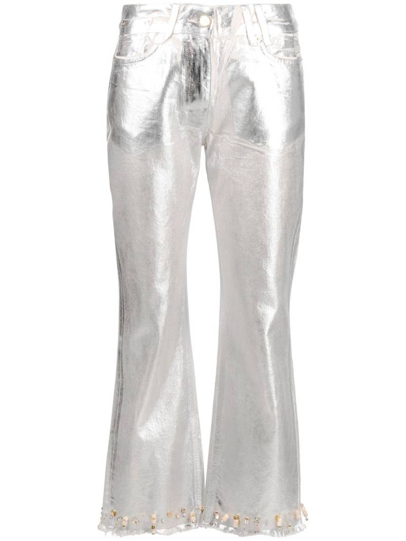 Jacquemus Le de Nîmes court Articha jeans - Silver von Jacquemus