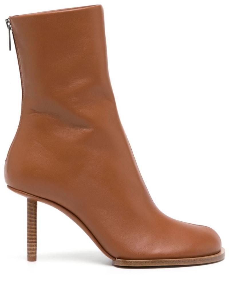 Jacquemus Les Bottines Rond Carré 80mm boots - Brown von Jacquemus