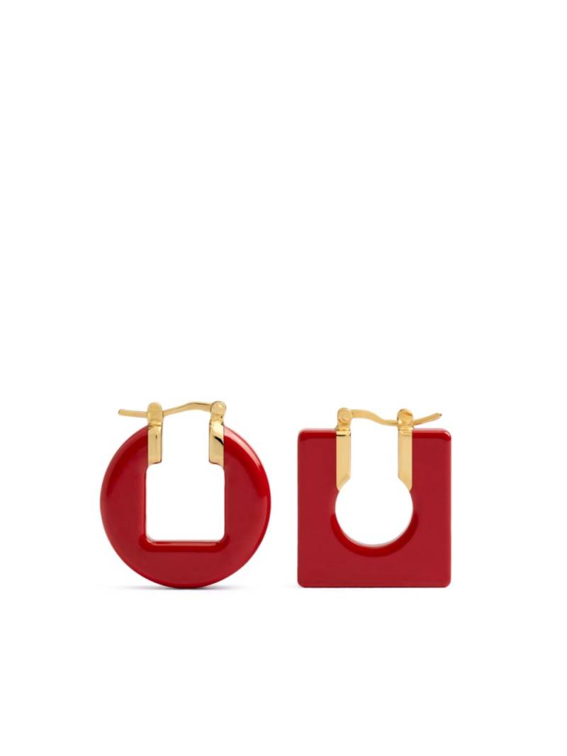 Jacquemus Les Boucles Rond Carre earrings - Red von Jacquemus