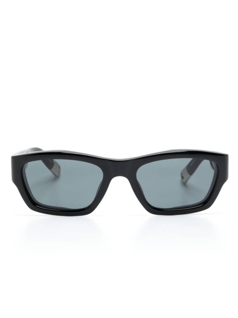 Jacquemus Les Lunettes Meridiano trapezoid-frame sunglasses - Black von Jacquemus