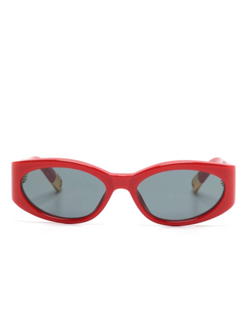 Jacquemus Les Lunettes Ovalo oval-frame sunglasses - Red von Jacquemus