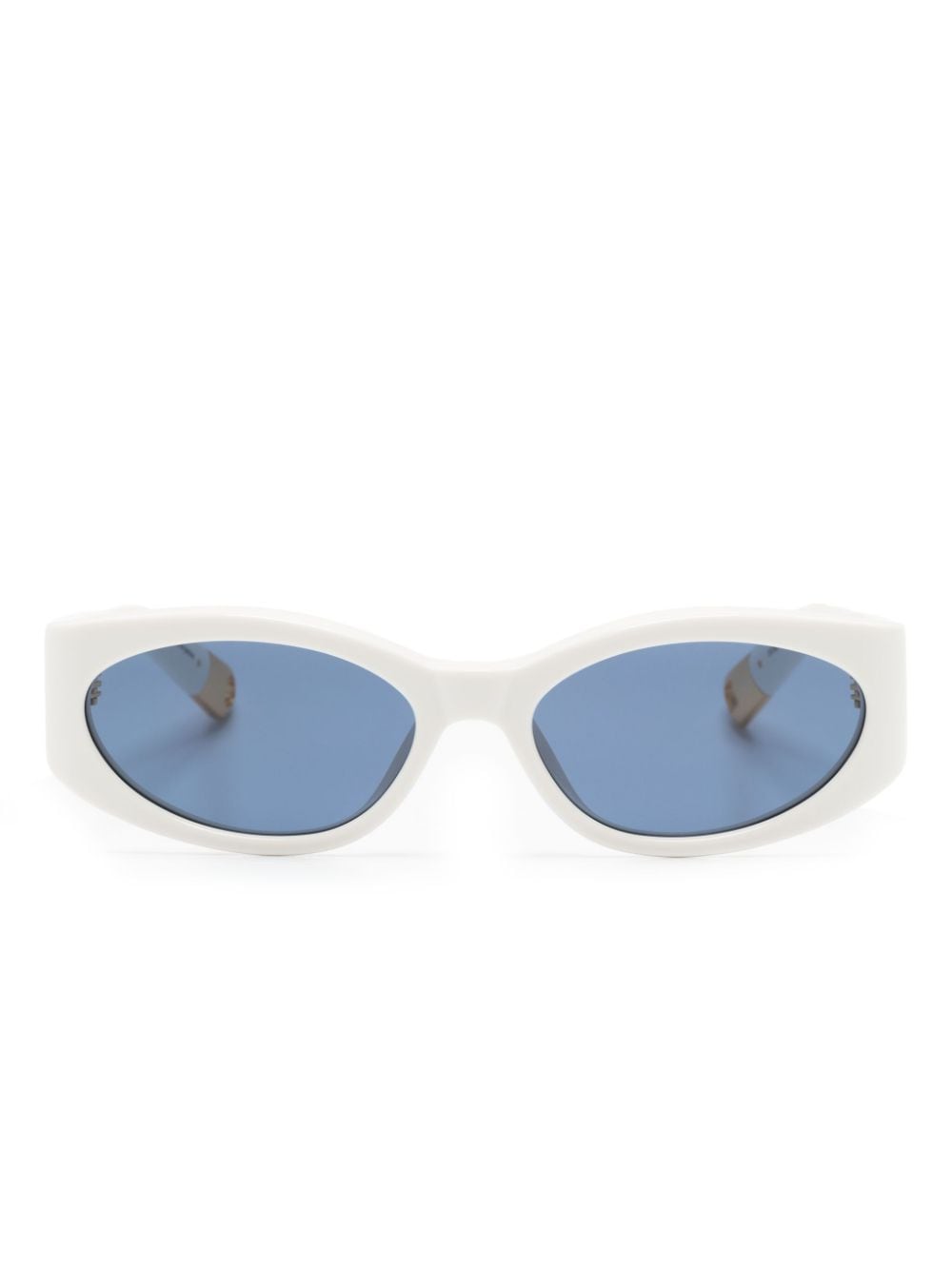 Jacquemus Les Lunettes Ovalo oval-frame sunglasses - White von Jacquemus