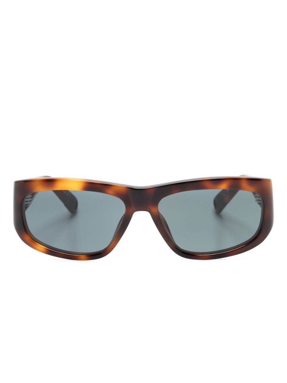 Jacquemus Les Lunettes Pilota rectangle-frame sunglasses - Brown von Jacquemus