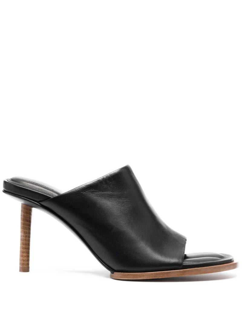 Jacquemus Les Mules Rond Carré leather mules - Black von Jacquemus