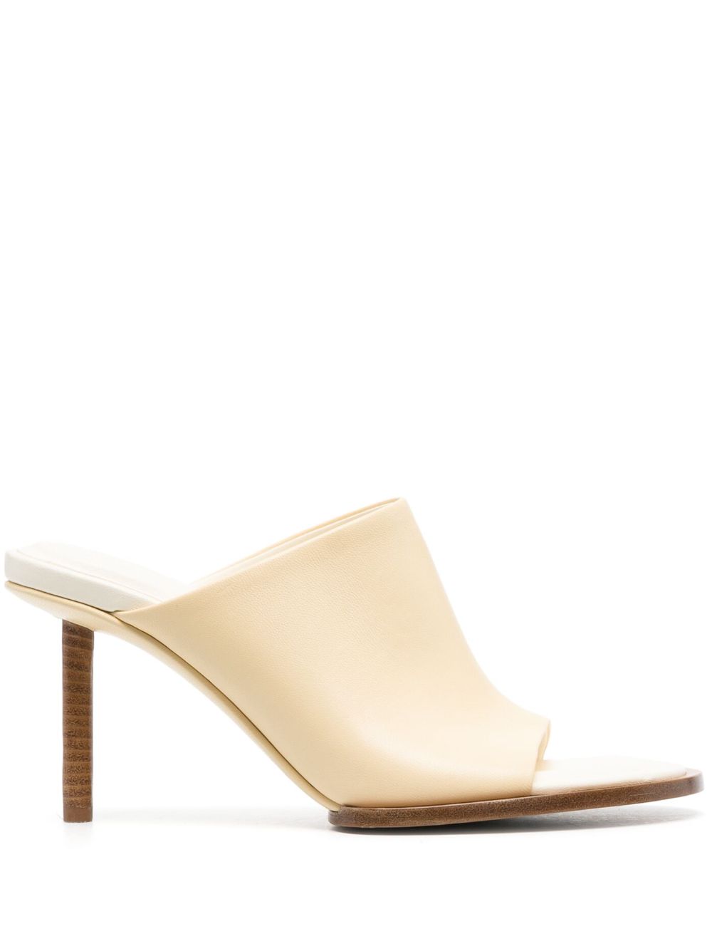 Jacquemus Les mules rond carré leather mules - Neutrals von Jacquemus