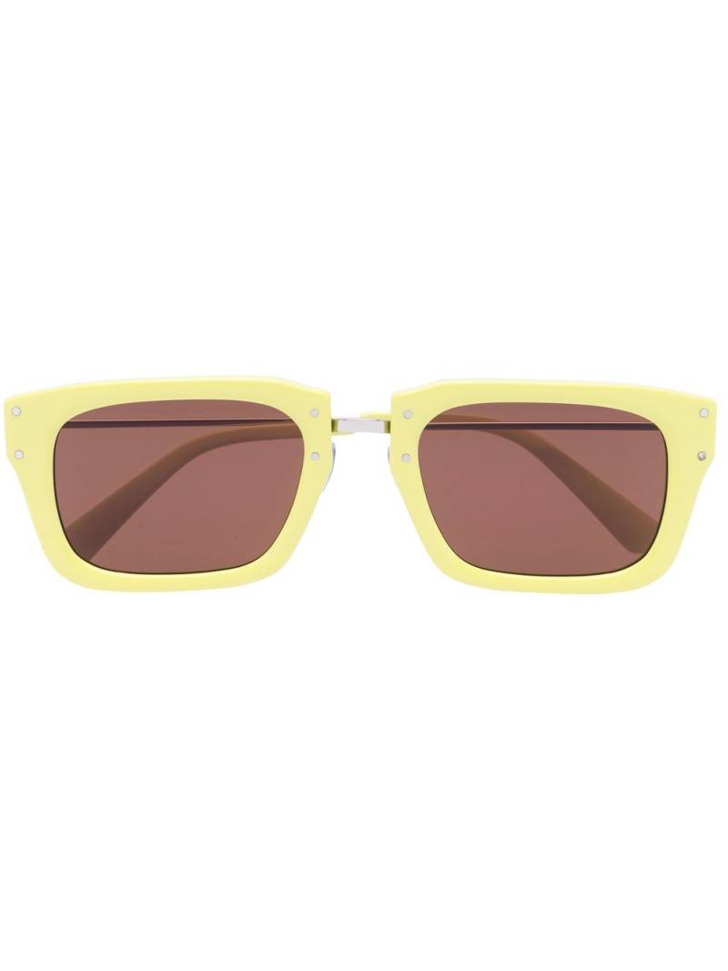 Jacquemus Les lunettes Soli D-frame sunglasses - Yellow von Jacquemus