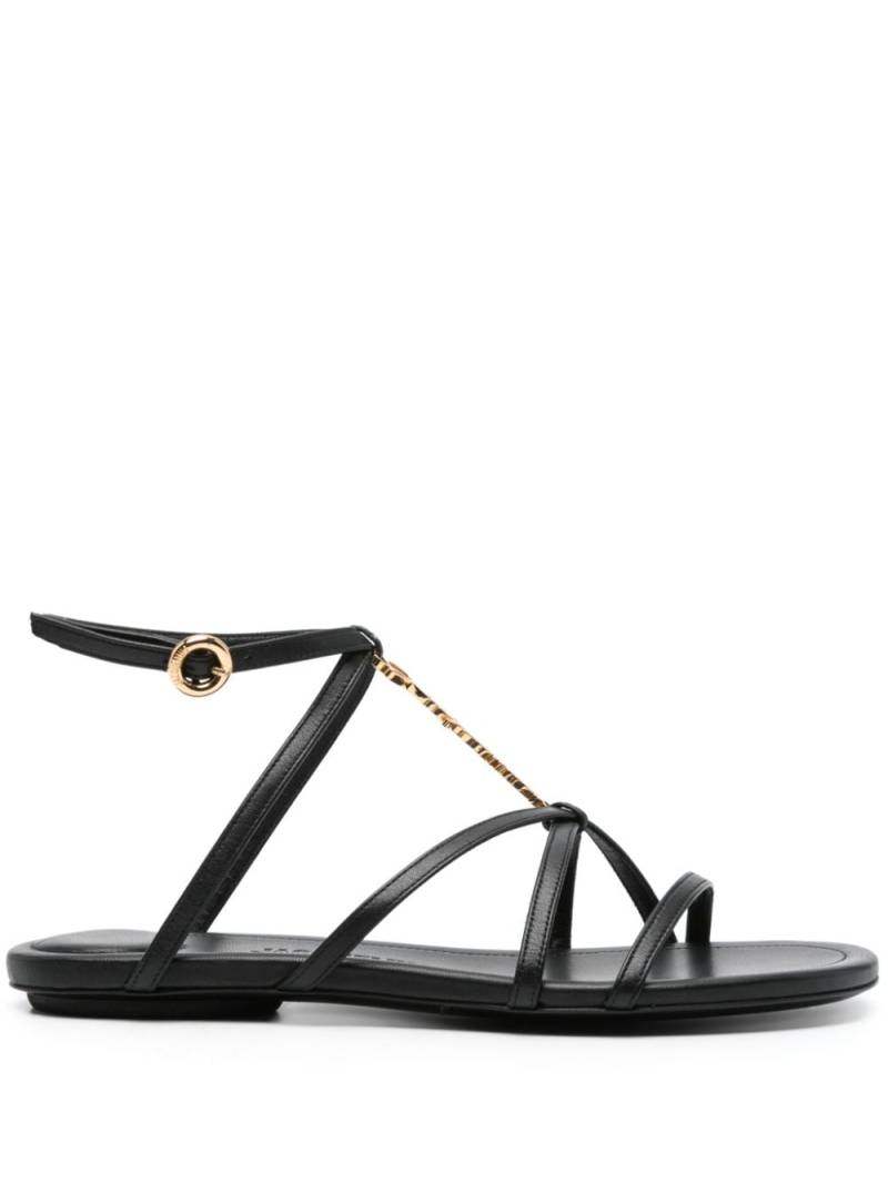 Jacquemus Les sandales Pralu leather sandals - Black von Jacquemus