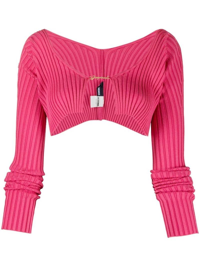 Jacquemus La Maille Pralu cropped cardigan - Pink von Jacquemus