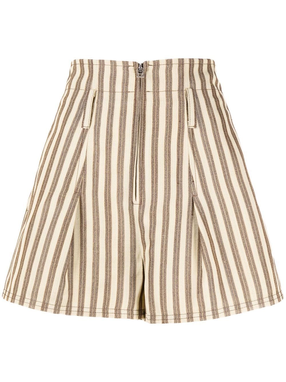 Jacquemus Santon striped zipped shorts - Yellow von Jacquemus