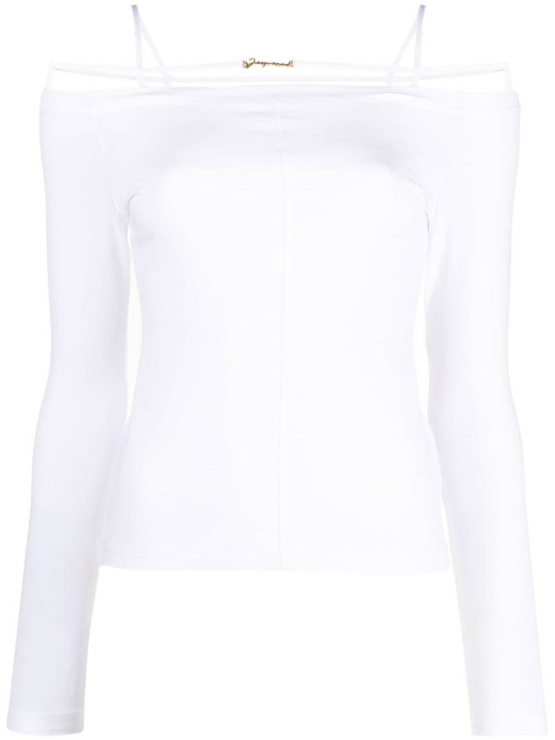 Jacquemus Le T-shirt Sierra cotton top - White von Jacquemus