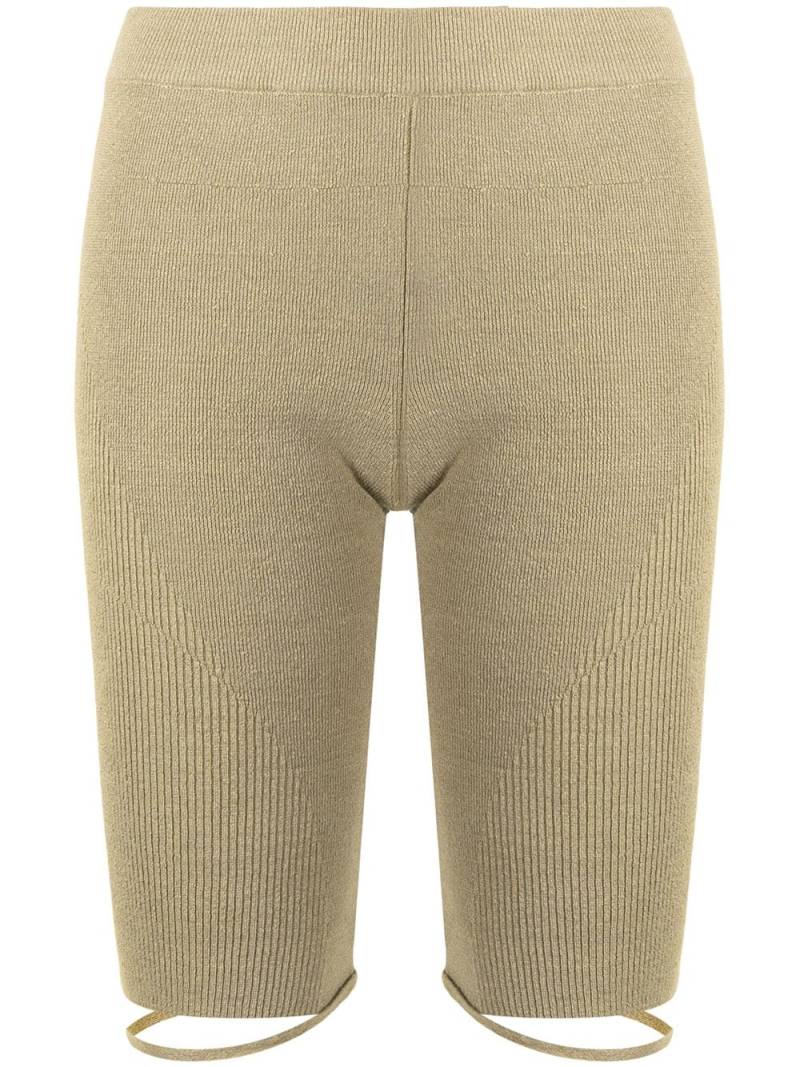 Jacquemus Sierra ribbed-knit shorts - Green von Jacquemus