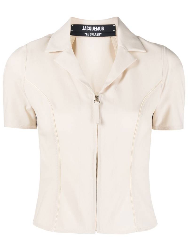 Jacquemus Tangelo zip-up cycling shirt - Neutrals von Jacquemus