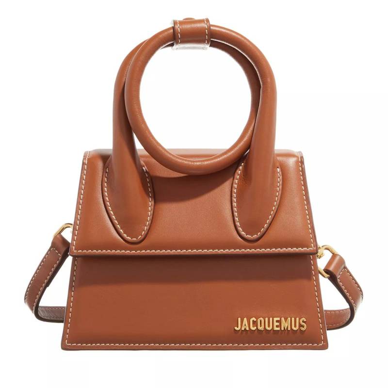 Jacquemus Schultertasche - Le Chiquito Noeud Coiled handbag - Gr. unisize - in Cognacbraun - für Damen von Jacquemus