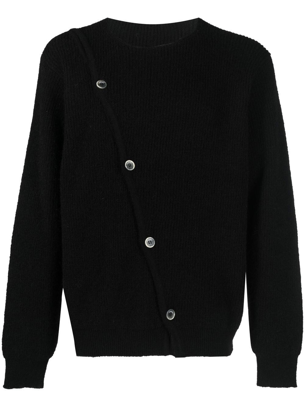 Jacquemus asymmetric buttoned cardigan - Black von Jacquemus