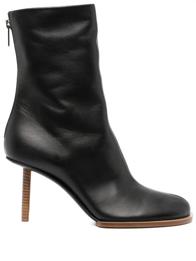 Jacquemus Les Bottines Rond CarrÃ© 80mm boots - Black von Jacquemus