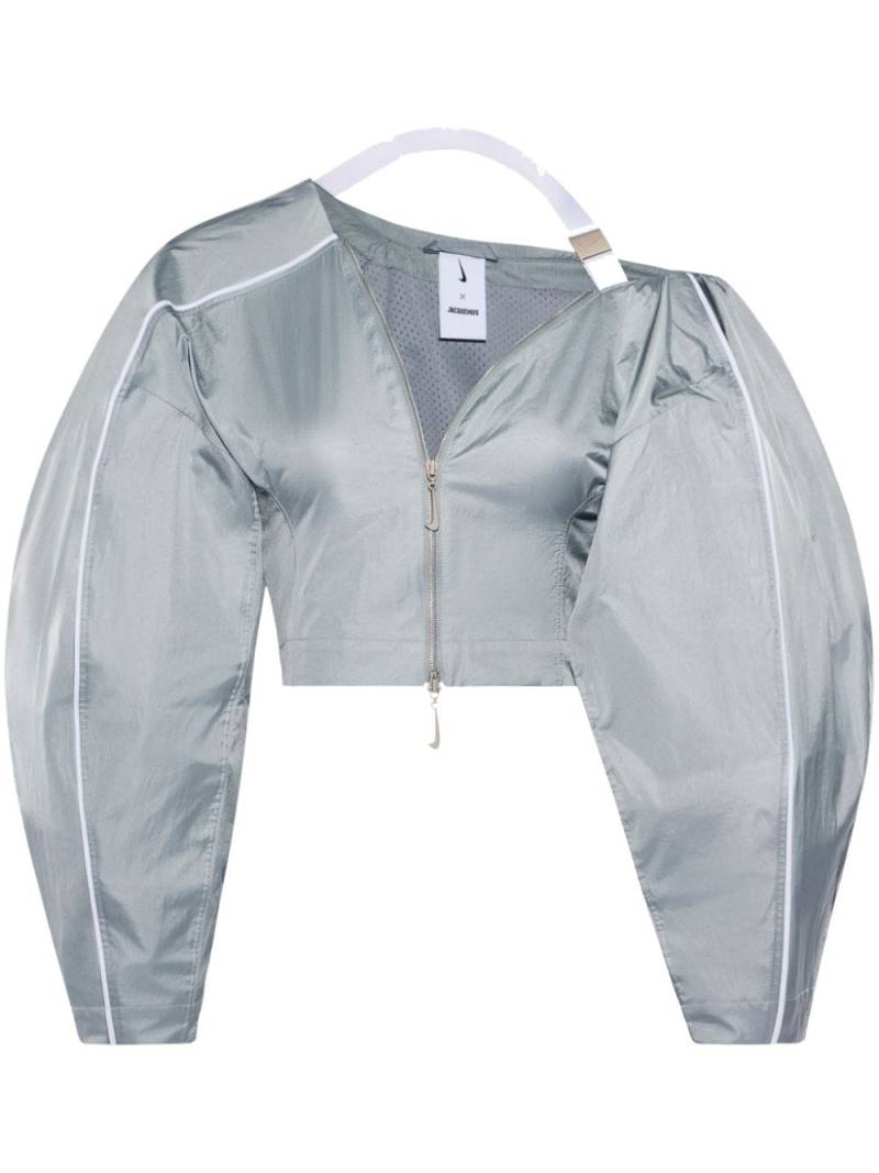 Jacquemus balloon-sleeve zipped jacket - Grey von Jacquemus