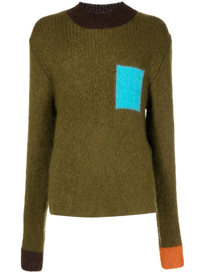 Jacquemus color-block crewneck sweater - Green von Jacquemus