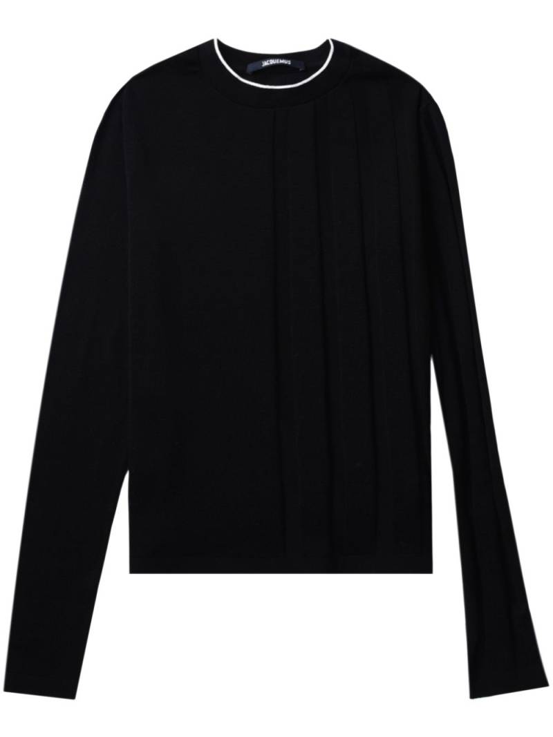 Jacquemus fine knitted top - Black von Jacquemus