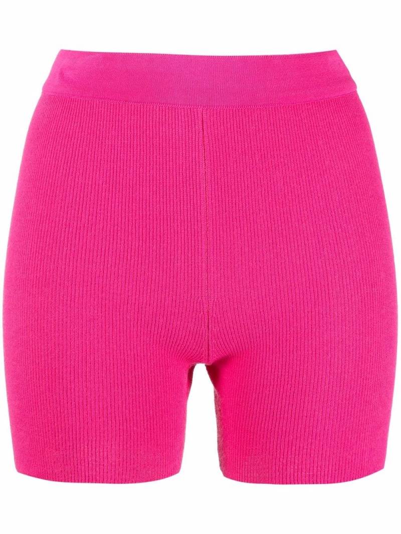 Jacquemus Le Short Arancia ribbed biker shorts - Pink von Jacquemus