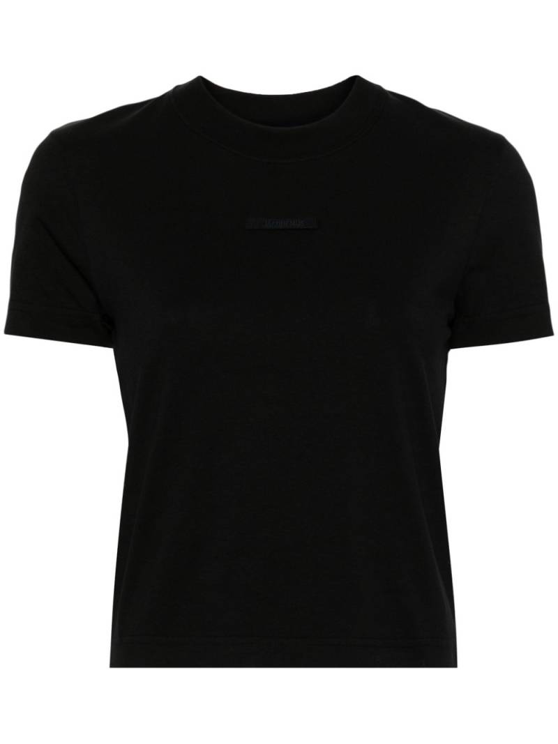 Jacquemus Le T-shirt Gros Grain top - Black von Jacquemus