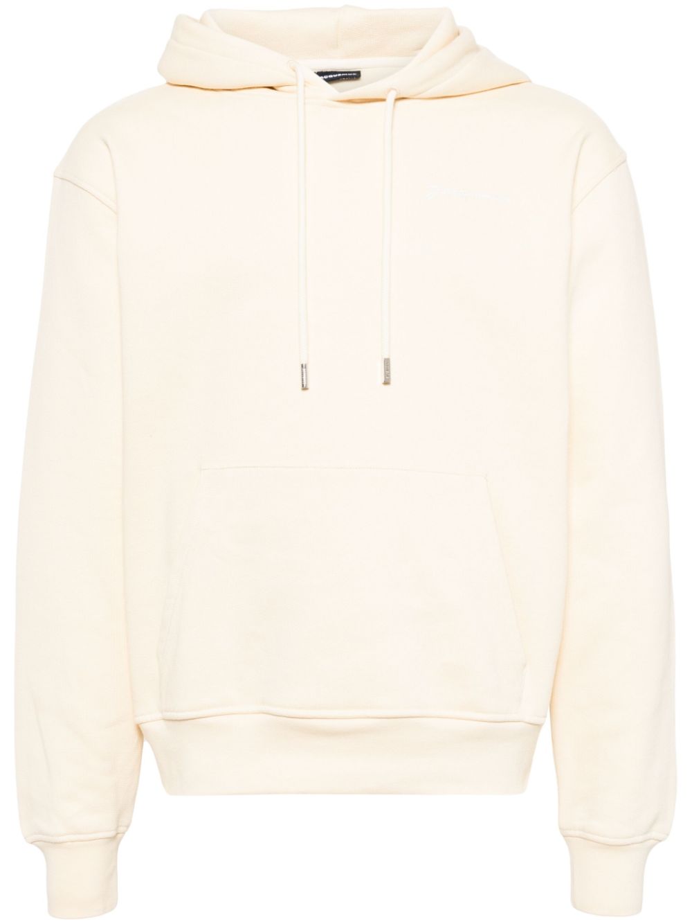 Jacquemus logo-embroidered cotton hoodie - Neutrals von Jacquemus