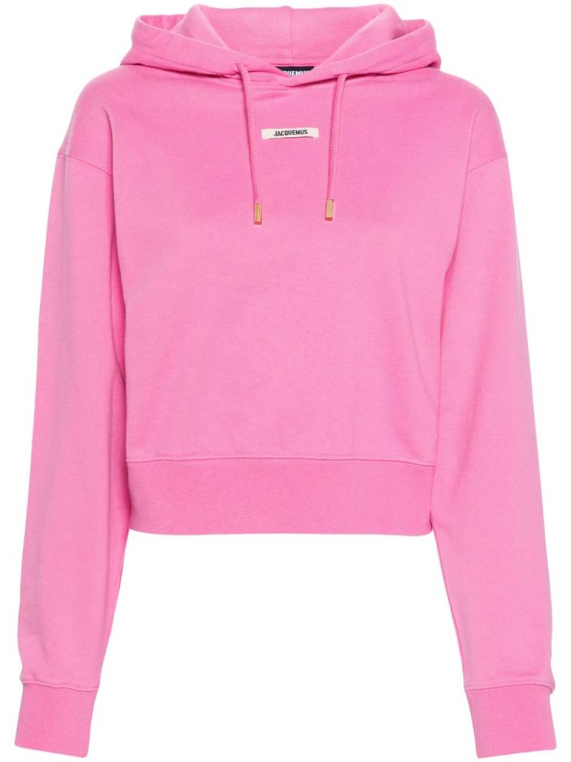 Jacquemus Le Hoodie Gros Grain cotton top - Pink von Jacquemus